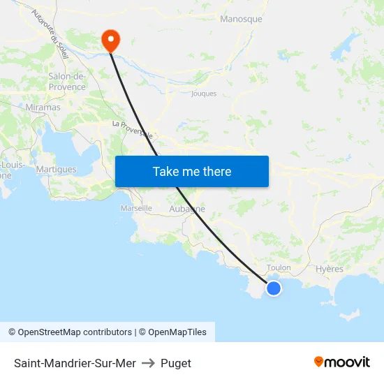 Saint-Mandrier-Sur-Mer to Puget map
