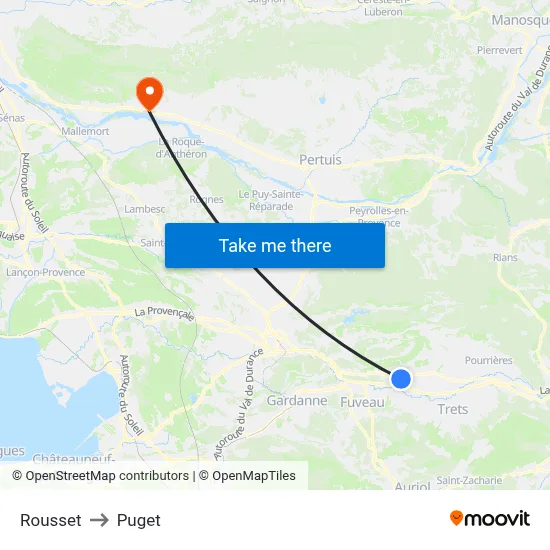 Rousset to Puget map