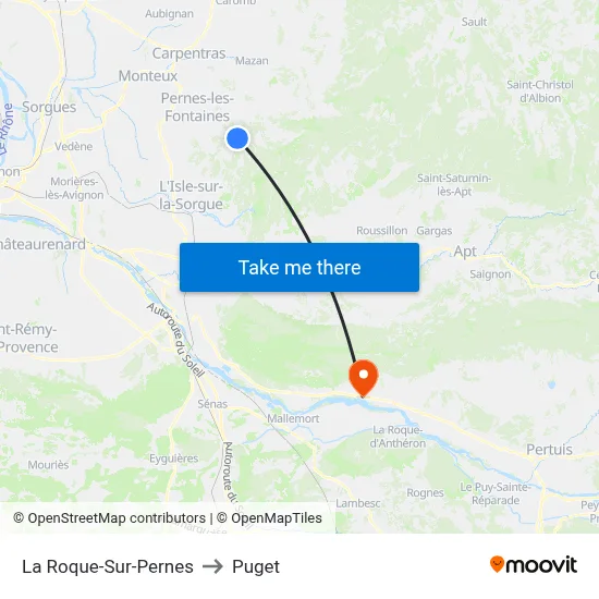 La Roque-Sur-Pernes to Puget map