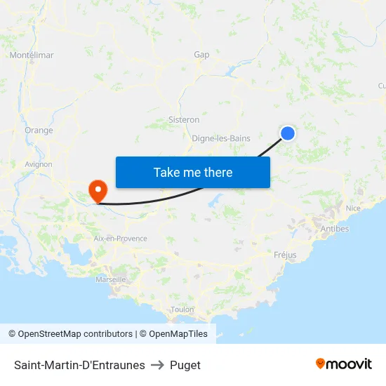 Saint-Martin-D'Entraunes to Puget map