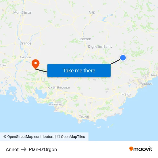 Annot to Plan-D'Orgon map