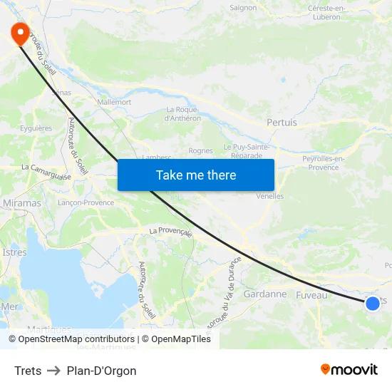 Trets to Plan-D'Orgon map