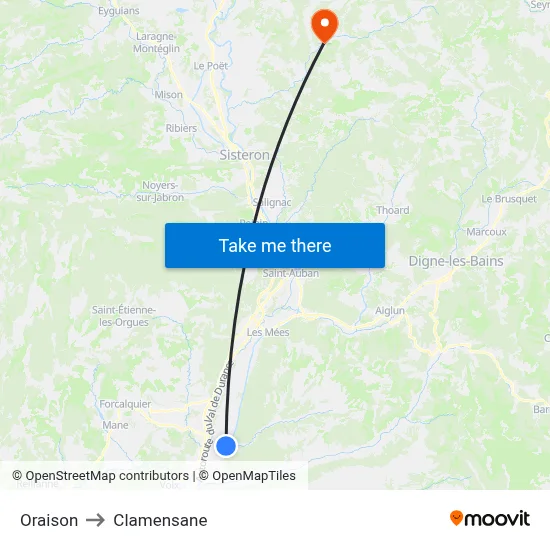Oraison to Clamensane map