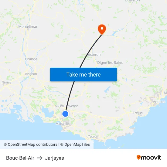 Bouc-Bel-Air to Jarjayes map