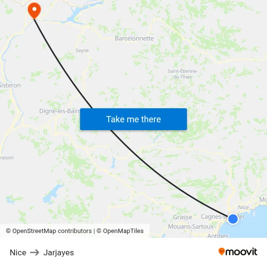 Nice to Jarjayes map