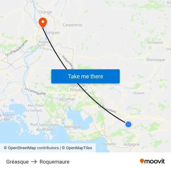 Gréasque to Roquemaure map