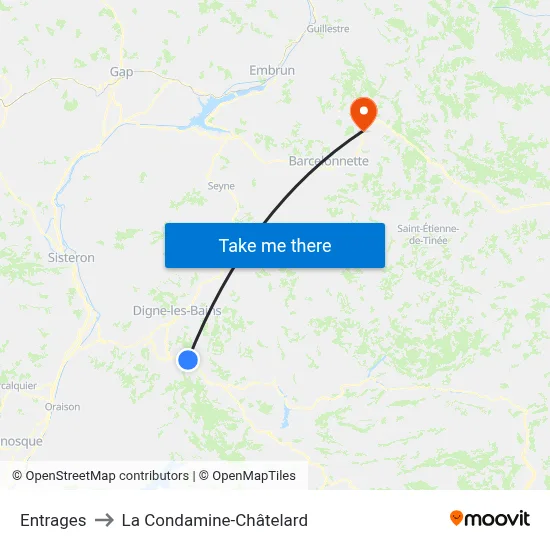 Entrages to La Condamine-Châtelard map