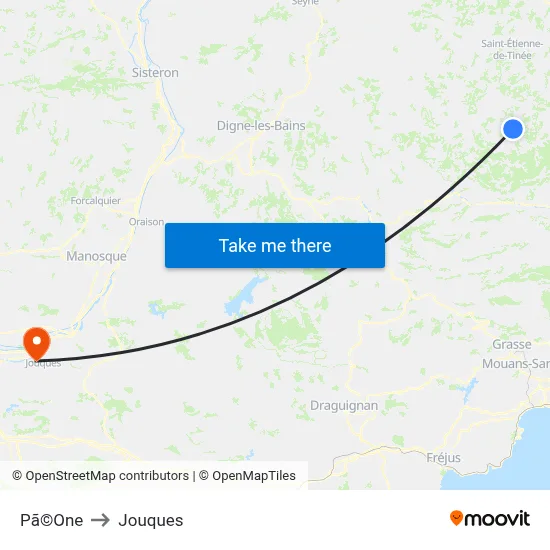 Pã©One to Jouques map