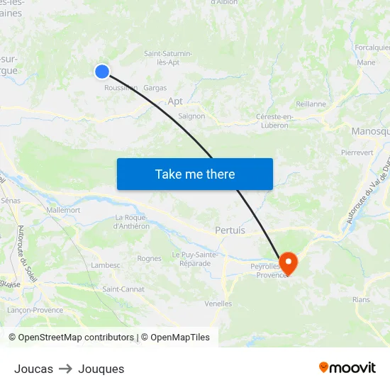 Joucas to Jouques map
