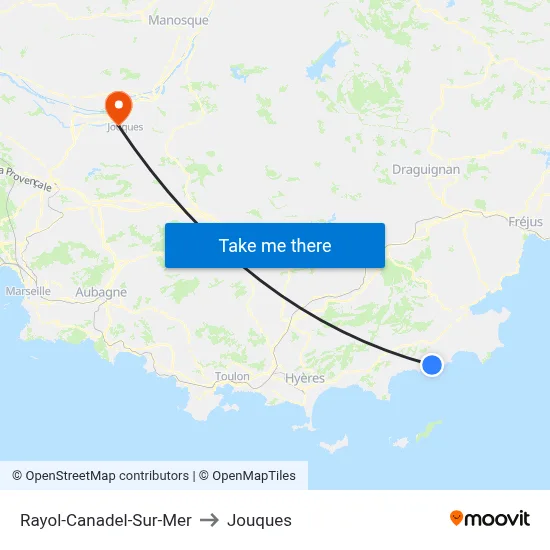 Rayol-Canadel-Sur-Mer to Jouques map