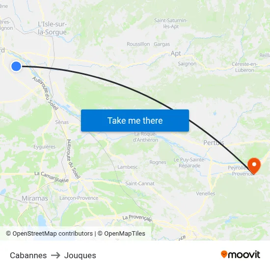 Cabannes to Jouques map