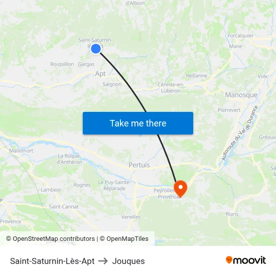Saint-Saturnin-Lès-Apt to Jouques map