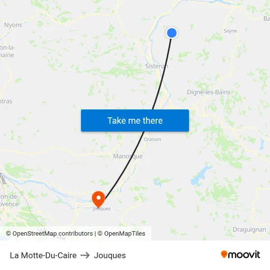 La Motte-Du-Caire to Jouques map