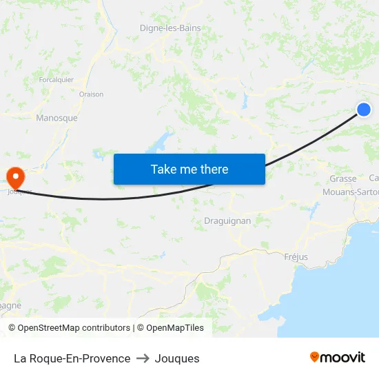 La Roque-En-Provence to Jouques map