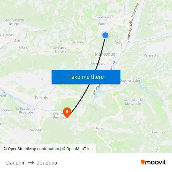 Dauphin to Jouques map