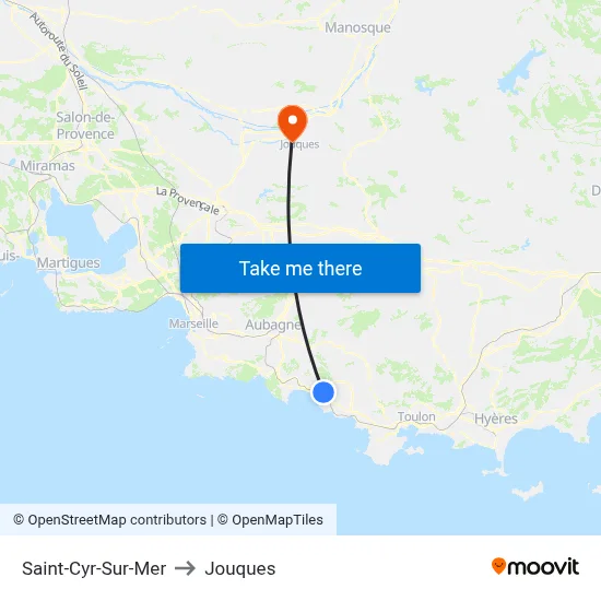 Saint-Cyr-Sur-Mer to Jouques map
