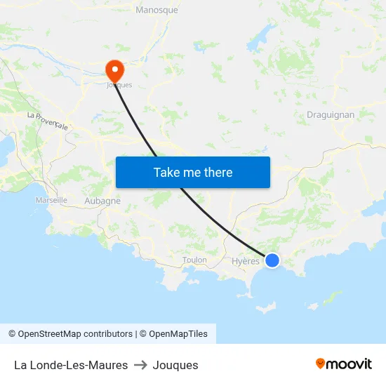 La Londe-Les-Maures to Jouques map