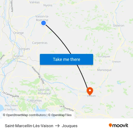 Saint-Marcellin-Lès-Vaison to Jouques map
