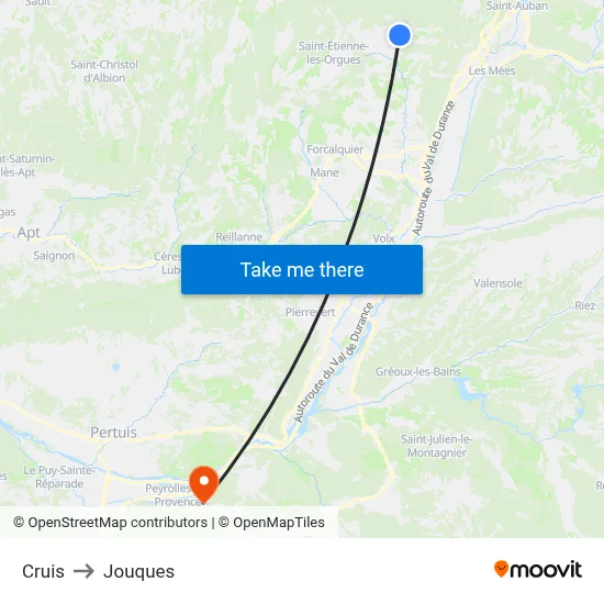 Cruis to Jouques map