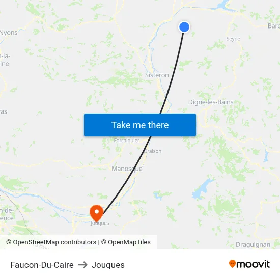 Faucon-Du-Caire to Jouques map