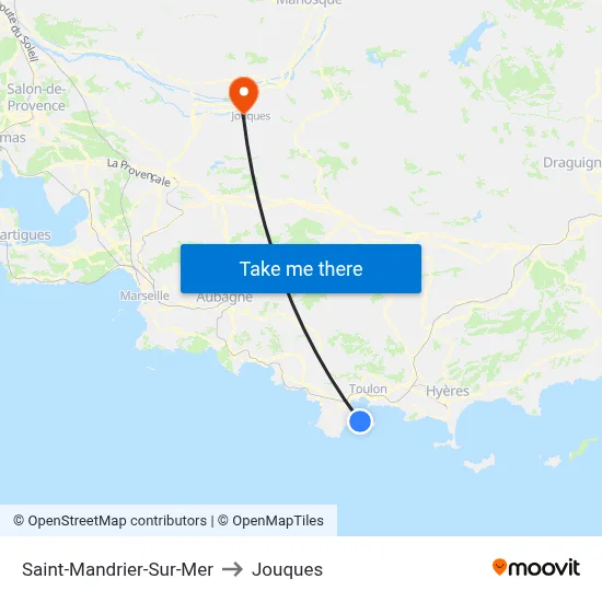 Saint-Mandrier-Sur-Mer to Jouques map