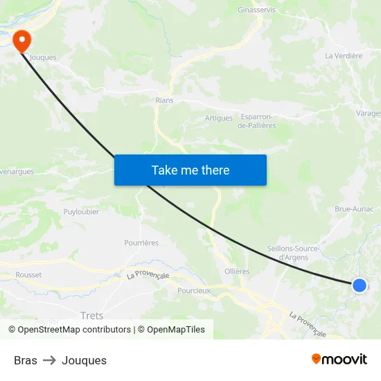 Bras to Jouques map