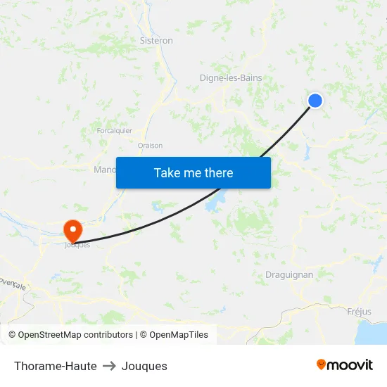Thorame-Haute to Jouques map