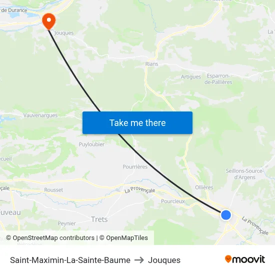 Saint-Maximin-La-Sainte-Baume to Jouques map