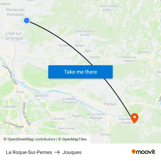 La Roque-Sur-Pernes to Jouques map