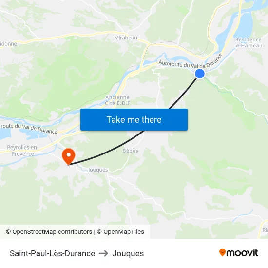 Saint-Paul-Lès-Durance to Jouques map