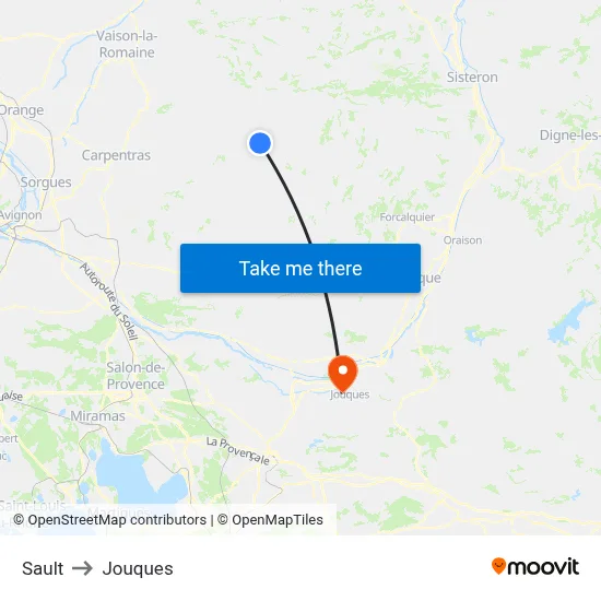 Sault to Jouques map