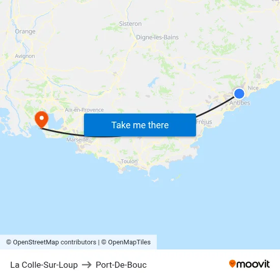 La Colle-Sur-Loup to Port-De-Bouc map