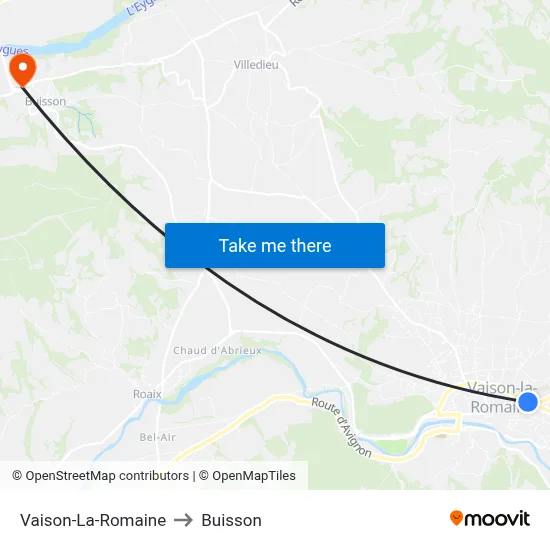 Vaison-La-Romaine to Buisson map