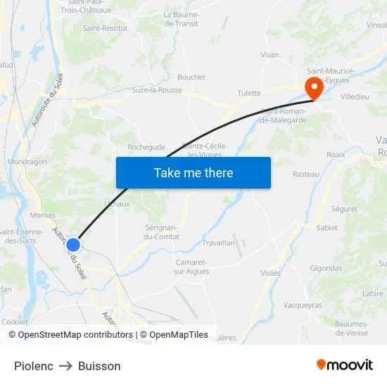 Piolenc to Buisson map