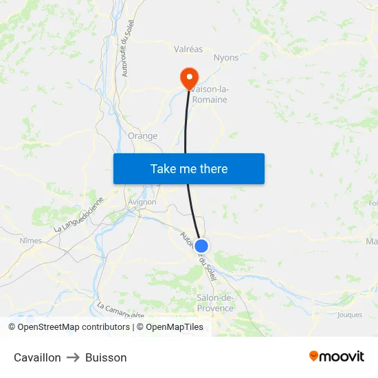 Cavaillon to Buisson map