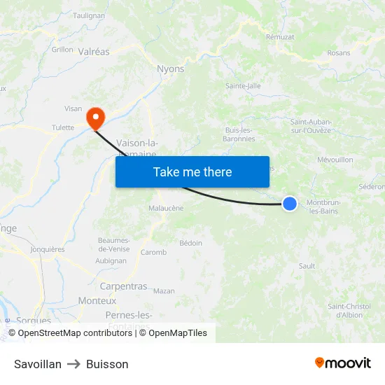 Savoillan to Buisson map