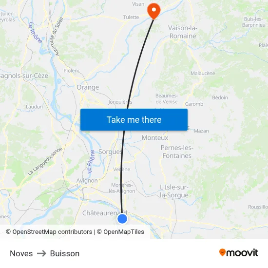 Noves to Buisson map