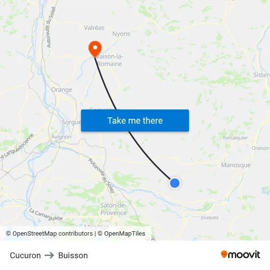 Cucuron to Buisson map