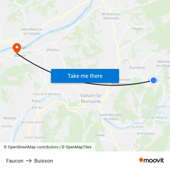Faucon to Buisson map