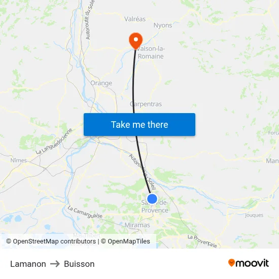 Lamanon to Buisson map