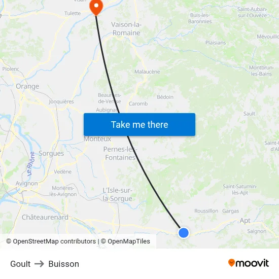 Goult to Buisson map
