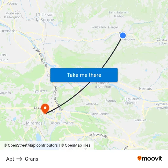 Apt to Grans map