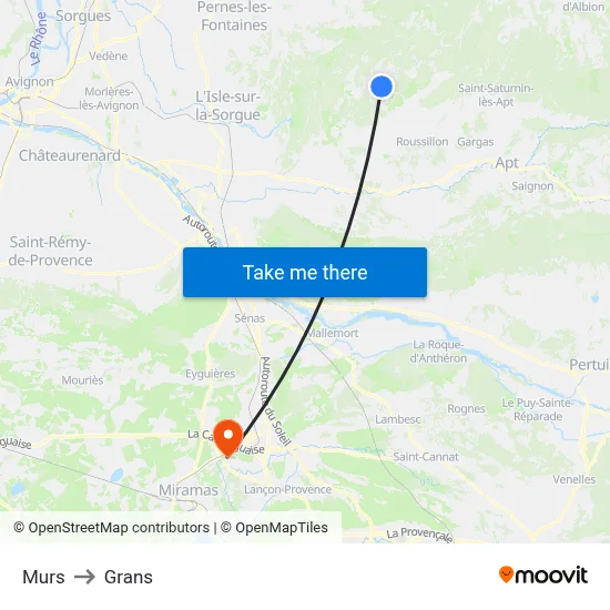 Murs to Grans map