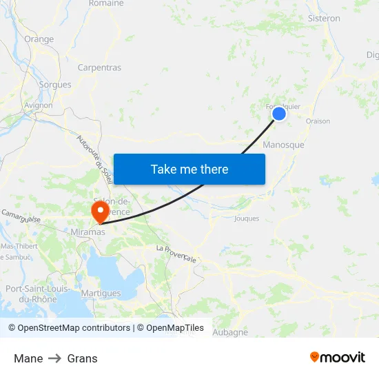 Mane to Grans map