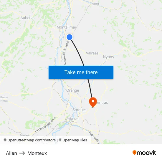 Allan to Monteux map