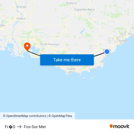 Fr�S to Fos-Sur-Mer map