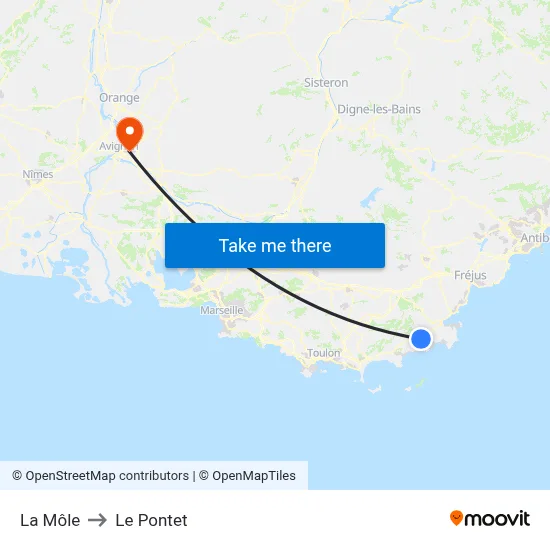 La Môle to Le Pontet map