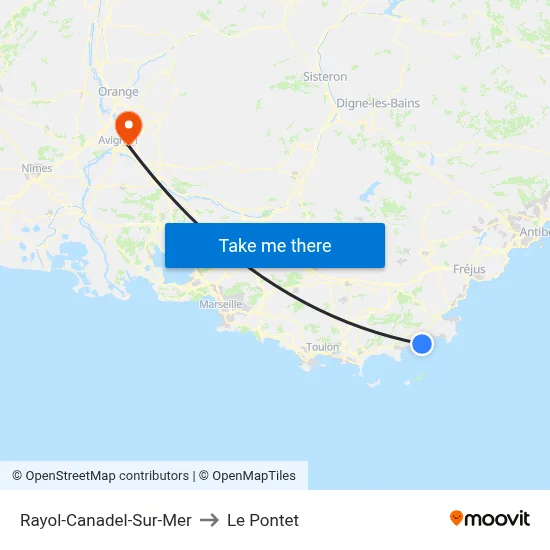 Rayol-Canadel-Sur-Mer to Le Pontet map