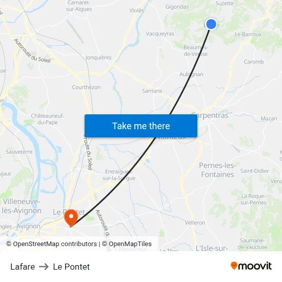 Lafare to Le Pontet map