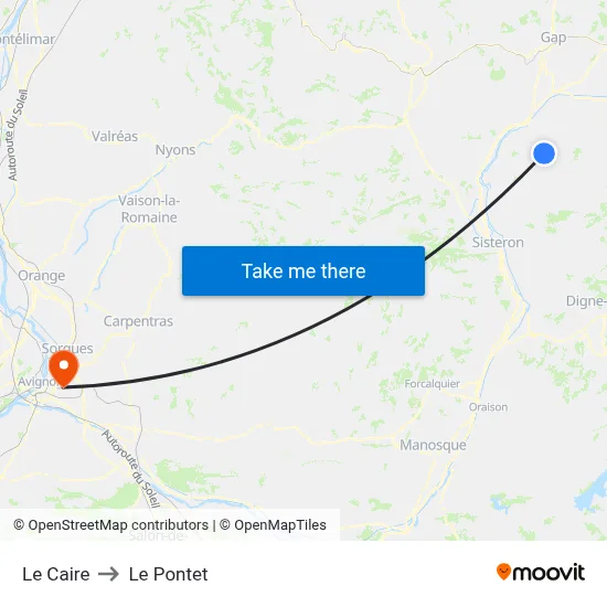 Le Caire to Le Pontet map